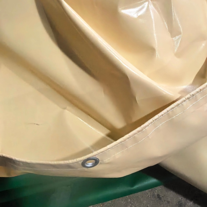 beige customizable IMPERVIUS PVC Tarpaulin